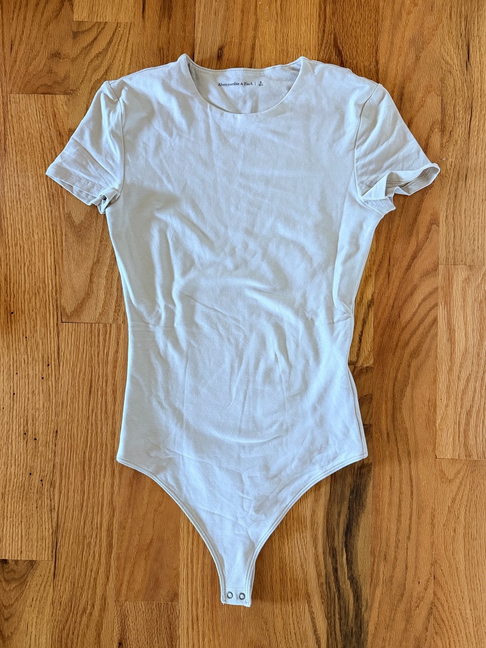 Abercrombie & Fitch Tan Short-Sleeve Bodysuit